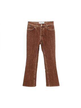 Loewe Denim Pants Washed Velour Button Fly Cotton